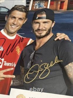 Cristiano RONALDO Signed Madrid & Manchester United World Cup COA Beckham