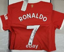 Cristiano Ronaldo Autograph Manchester United 2021 Red Jersey Fanatics Coa Auto