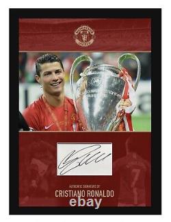 Cristiano Ronaldo Autograph & Manchester United Framed Montage COA (Signed) A3