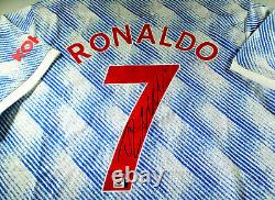 Cristiano Ronaldo / Autographed Manchester United Aeroready Soccer Jersey / Coa