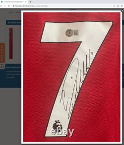 Cristiano Ronaldo Autographed Manchester United Jersey Authentic Beckett BAS