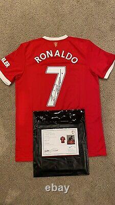 Cristiano Ronaldo Autographed Manchester United Jersey signed soccer EM Coa Rare