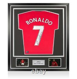 Cristiano Ronaldo Back Signed Manchester United 2019-20 Home Shirt In Classic Fr
