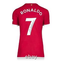 Cristiano Ronaldo Back Signed Manchester United 2021-22 Home Shirt In Deluxe Pac