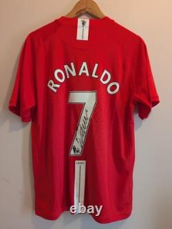 Cristiano Ronaldo CR7 Signed 2007 Manchester United Shirt Icons COA
