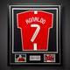 Cristiano Ronaldo CR7 Signed & Deluxe Framed Manchester United 7 Shirt COA £650