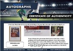 Cristiano Ronaldo & George Best 68 Steps Signed Manchester United Ltd Ed Print