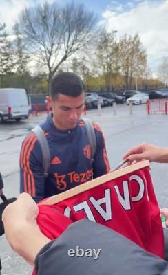 Cristiano Ronaldo Hand Signed 16x12 Manchester United Autograph Photo PROOF COA