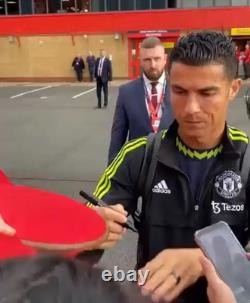 Cristiano Ronaldo Hand Signed 16x12 Manchester United Autograph Photo PROOF COA