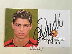 Cristiano Ronaldo Hand Signed Autograph Manchester United Club Card 2003/2004