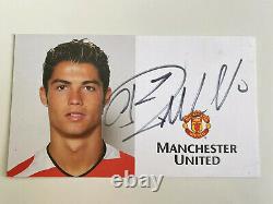 Cristiano Ronaldo Hand Signed Autograph Manchester United Club Card 2004/2005