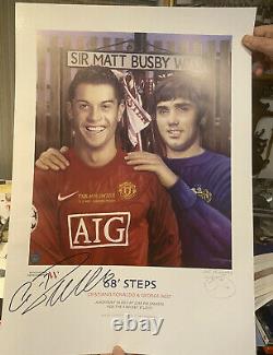 Cristiano Ronaldo Hand Signed Poster 68 Steps Official Manchester United (AFMUP)