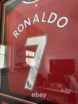 Cristiano Ronaldo Manchester United Authentic Hand Signed Shirt Display + COA
