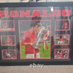Cristiano Ronaldo Manchester United Signed Framed Photo Collage Display COA