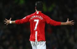 Cristiano Ronaldo SIGNED Manchester United Red Retro Shirt/Jersey + COA (read)