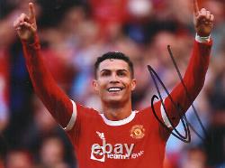 Cristiano Ronaldo SIGNED Photograph + COA Manchester United Football Portugal