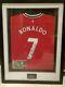 Cristiano Ronaldo Signed Authentic Manchester United Jersey Framed
