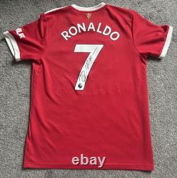 Cristiano Ronaldo Signed Autograph Manchester United Football Shirt Photo Proof