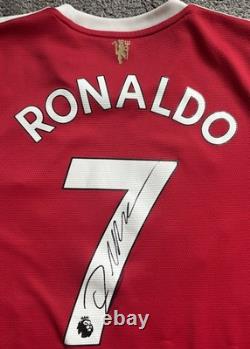 Cristiano Ronaldo Signed Autograph Manchester United Football Shirt Photo Proof