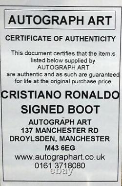 Cristiano Ronaldo Signed CR7 Nike Boot Framed Or Unframed With COA