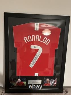 Cristiano Ronaldo Signed & Framed Manchester United Football Shirt COA Beckett