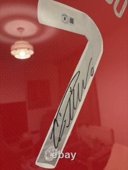 Cristiano Ronaldo Signed & Framed Manchester United Football Shirt COA Beckett