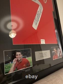 Cristiano Ronaldo Signed & Framed Manchester United Football Shirt COA Beckett