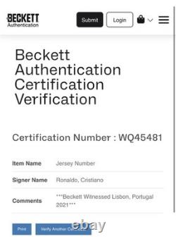 Cristiano Ronaldo Signed & Framed Manchester United Football Shirt COA Beckett