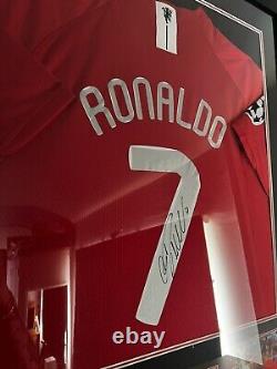 Cristiano Ronaldo Signed & Framed Nice Manchester United Shirt COA