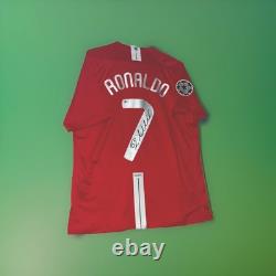 Cristiano Ronaldo Signed Manchester United 2008 Home CHL Jersey With COA