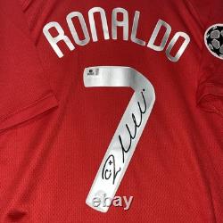 Cristiano Ronaldo Signed Manchester United 2008 Home CHL Jersey With COA