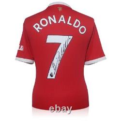 Cristiano Ronaldo Signed Manchester United 2021-22 Shirt. Framed