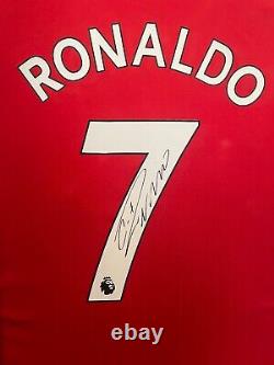 Cristiano Ronaldo Signed Manchester United 2022/23 Framed Home Shirt with COA