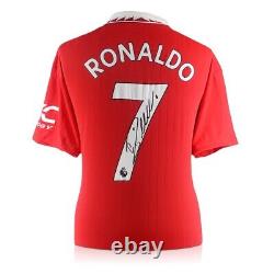 Cristiano Ronaldo Signed Manchester United 2022-23 Shirt. Deluxe Frame