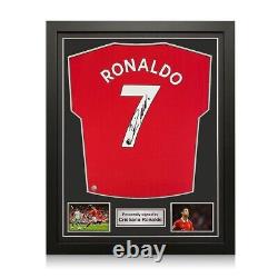 Cristiano Ronaldo Signed Manchester United 2022-23 Shirt. Standard Frame