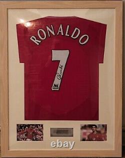 Cristiano Ronaldo Signed Manchester United Jersey Shirt Rookie Sig Rare Genuine