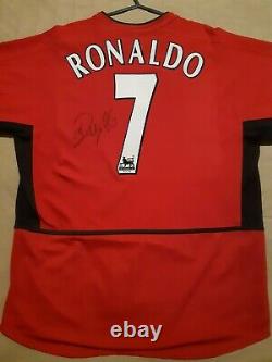 Cristiano Ronaldo Signed Manchester United Number 7 Shirt 2003 Debut Season