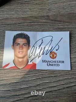 Cristiano Ronaldo Signed Manchester United Offical Club Card (RARE)