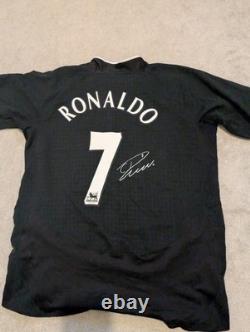 Cristiano Ronaldo Signed Manchester United Shirt Printed Autograph