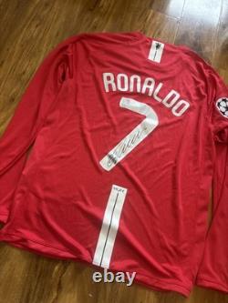 Cristiano Ronaldo Signed Manchester United UCL Home Shirt with Coa included