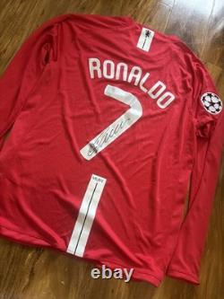 Cristiano Ronaldo Signed Manchester United UCL Home Shirt with Coa included