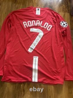 Cristiano Ronaldo Signed Manchester United UCL Home Shirt with Coa included