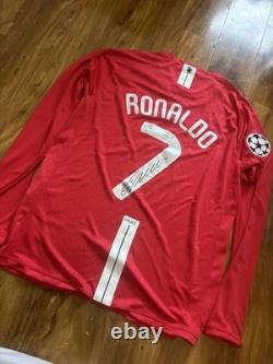 Cristiano Ronaldo Signed Manchester United UCL Home Shirt with Coa included