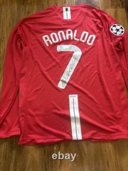 Cristiano Ronaldo Signed Manchester United UCL Home Shirt with Coa included