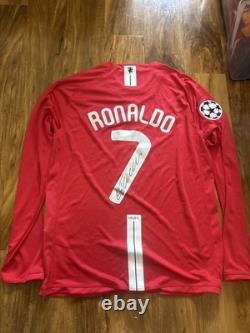 Cristiano Ronaldo Signed Manchester United UCL Home Shirt with Coa included