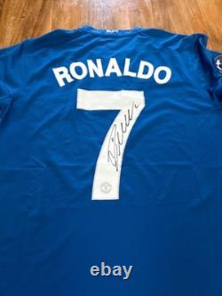 Cristiano Ronaldo Signed Manchester Utd UCL away Shirt with Coa included