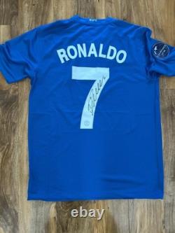 Cristiano Ronaldo Signed Manchester Utd UCL away Shirt with Coa included