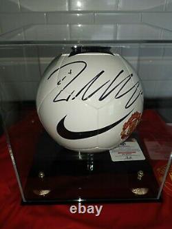 Cristiano Ronaldo Signed Nike Manchester United Logo Soccer Ball With Coa