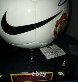 Cristiano Ronaldo Signed Nike Manchester United Logo Soccer Ball With Coa