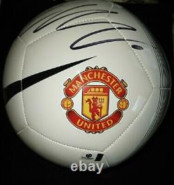 Cristiano Ronaldo Signed Nike Manchester United Logo Soccer Ball With Coa